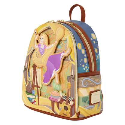 Mochila Loungefly de Rapunzel de Enredados con diseño artístico - 4