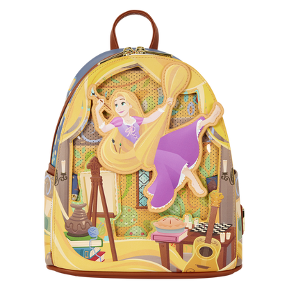 Mochila Loungefly de Rapunzel de Enredados con diseño artístico - 2