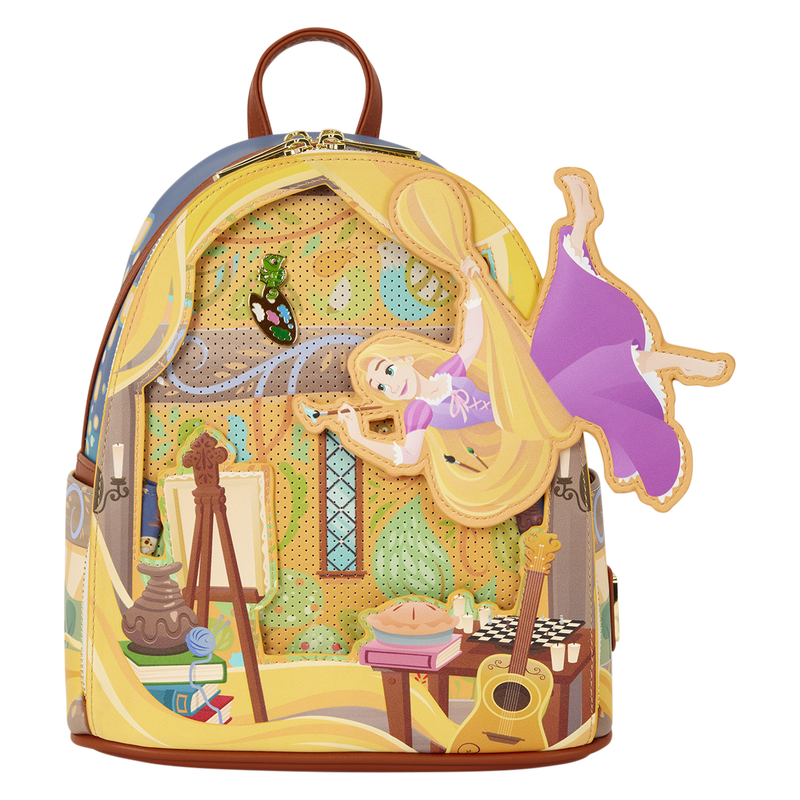 Mochila Loungefly de Rapunzel de Enredados con diseño artístico - 5