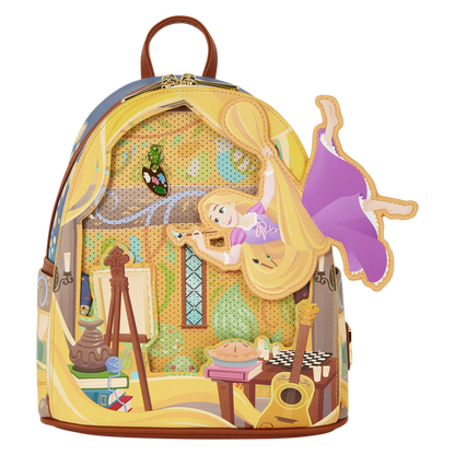 Mochila Loungefly de Rapunzel de Enredados con diseño artístico - 5
