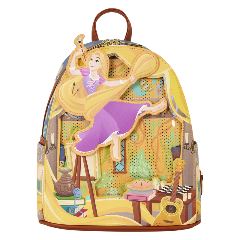 Mochila Loungefly de Rapunzel de Enredados con diseño artístico - 6