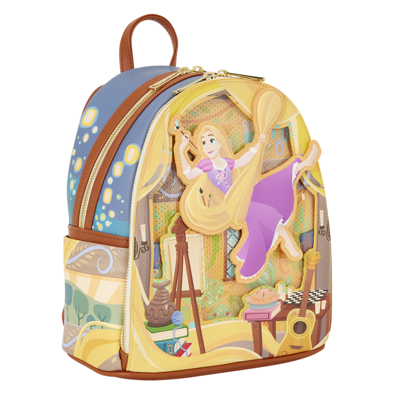 Mochila Loungefly de Rapunzel de Enredados con diseño artístico - 7