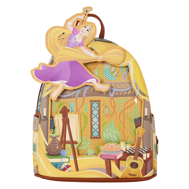 Mochila Loungefly de Rapunzel de Enredados con diseño artístico