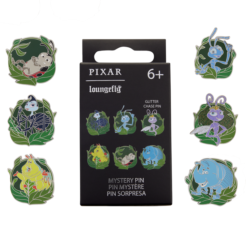 Pin sorpresa esmaltado de Bichos Disney Pixar Loungefly en caja blind box