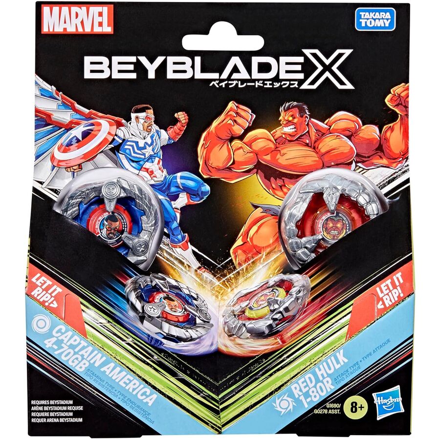 Kit Beyblade X Marvel surtido con dos tops y dos lanzadores - 6