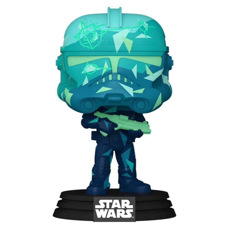 Figura Funko POP! Clone Trooper Christophsis con arma y base Star Wars
