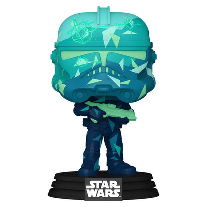 Figura Funko POP! Clone Trooper Christophsis con arma y base Star Wars
