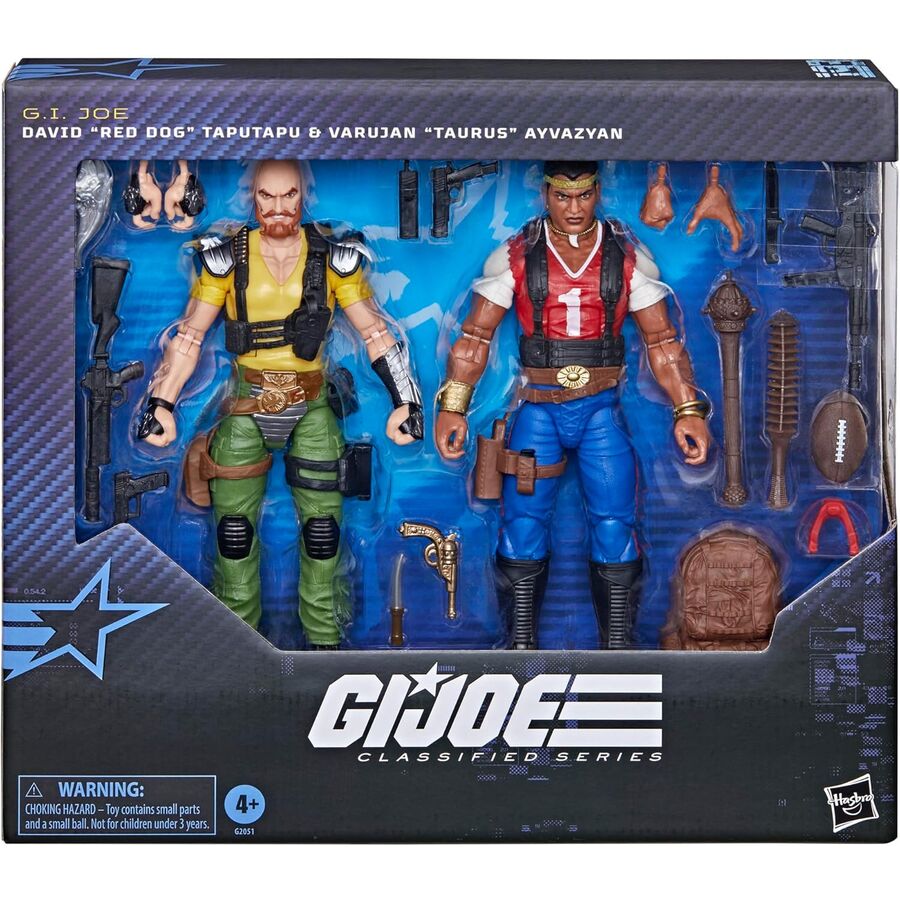 Set de figuras G.I. Joe Classified Series David Red Dog Taputapu y Varujan Taurus Ayvazyan