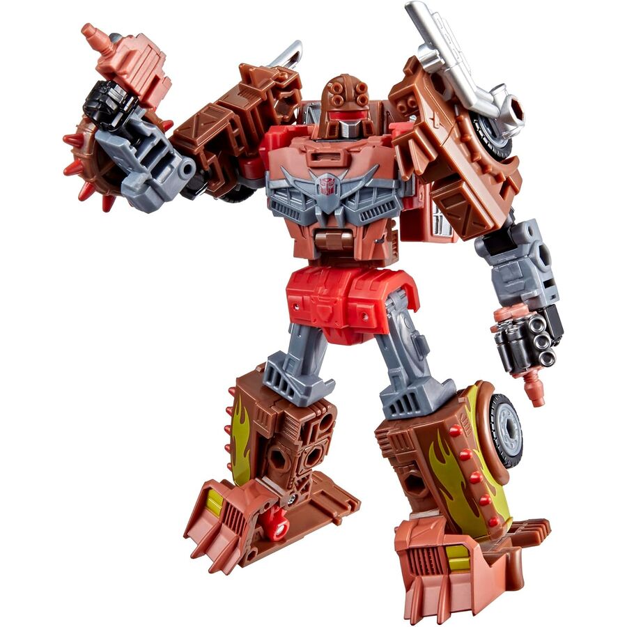 Figura Transformers Junkion Jalopy transformada en robot junto a su vehículo todoterreno - 3