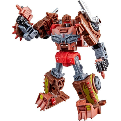 Figura Transformers Junkion Jalopy transformada en robot junto a su vehículo todoterreno - 3