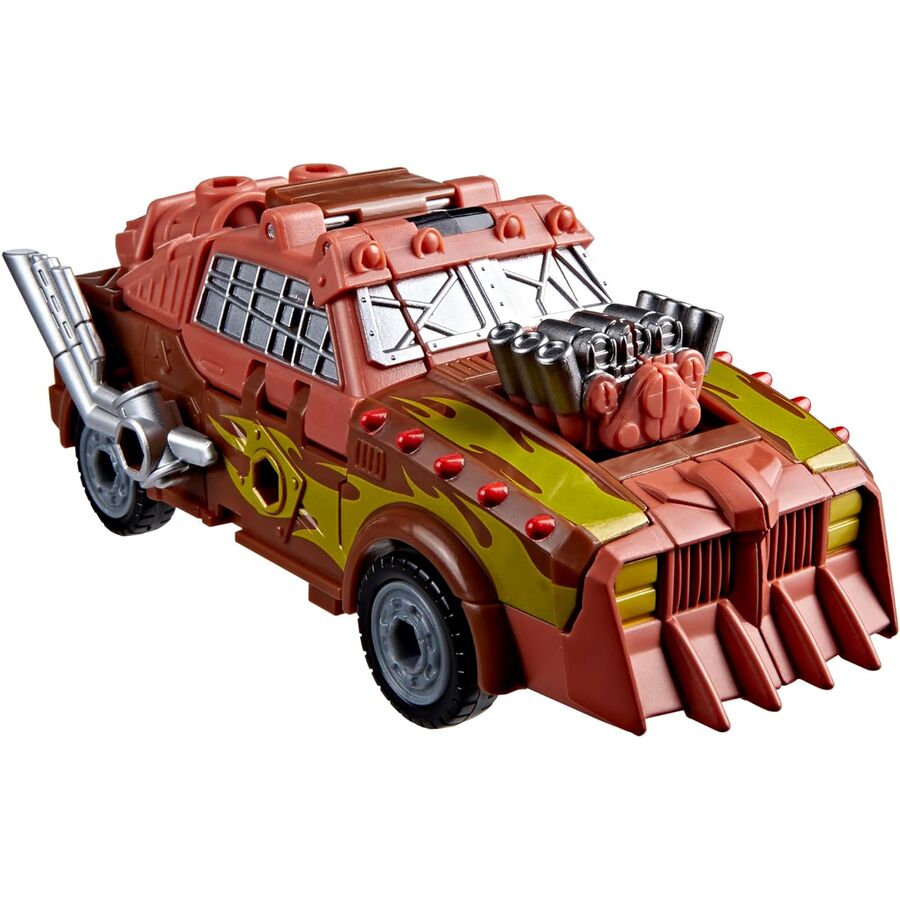 Figura Transformers Junkion Jalopy transformada en robot junto a su vehículo todoterreno - 4