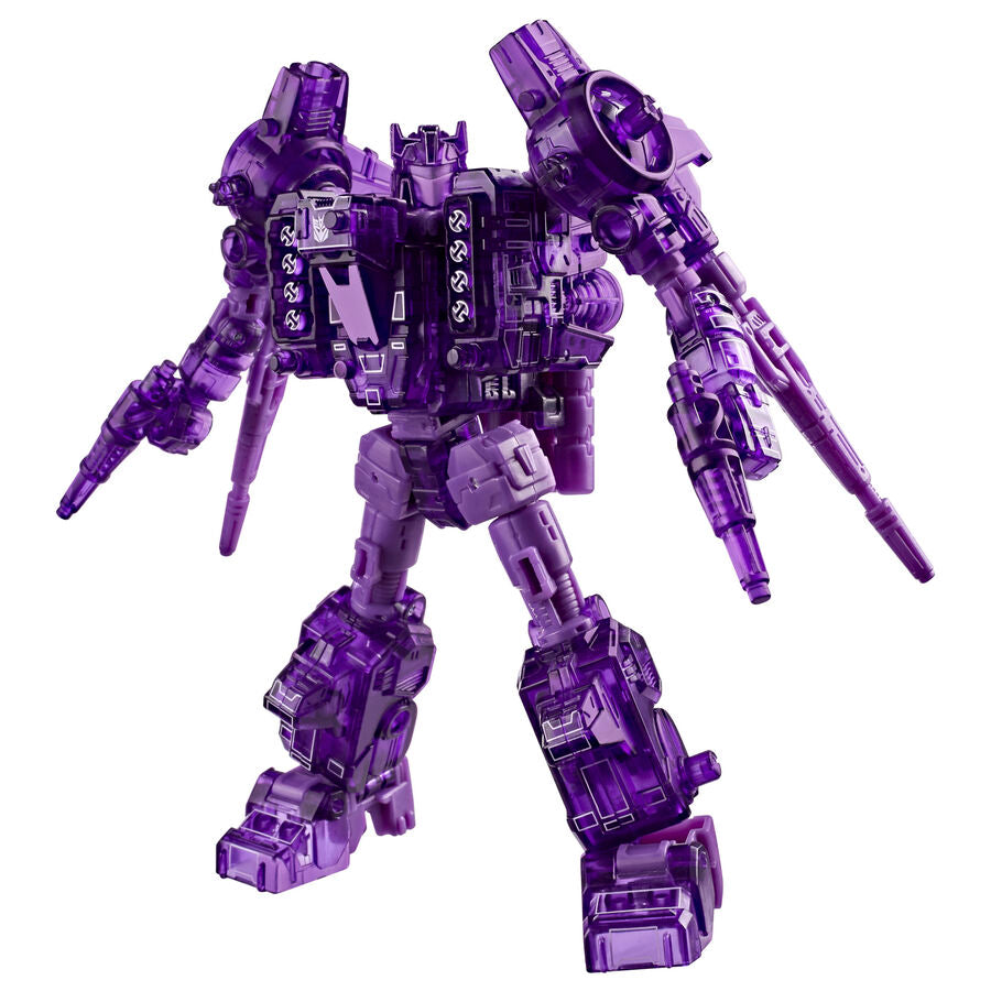 Figura Transformers Cybertronic morada en su caja - 3