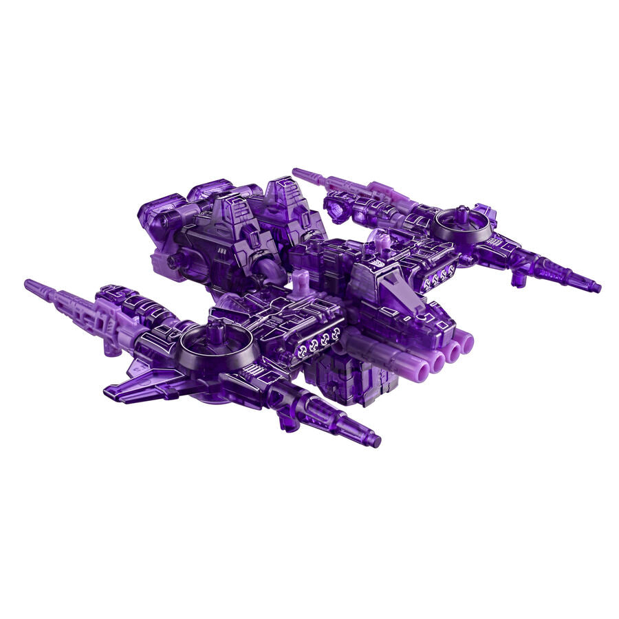 Figura Transformers Cybertronic morada en su caja - 5