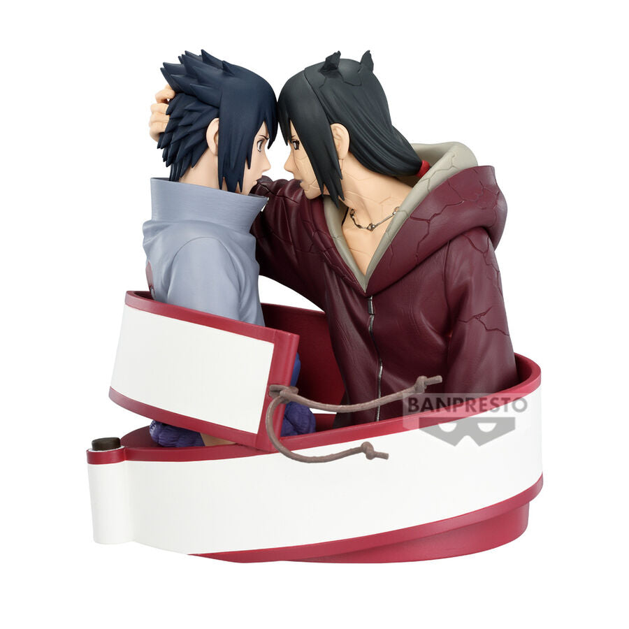 Figura Portrelic de Sasuke e Itachi Uchiha frente a frente