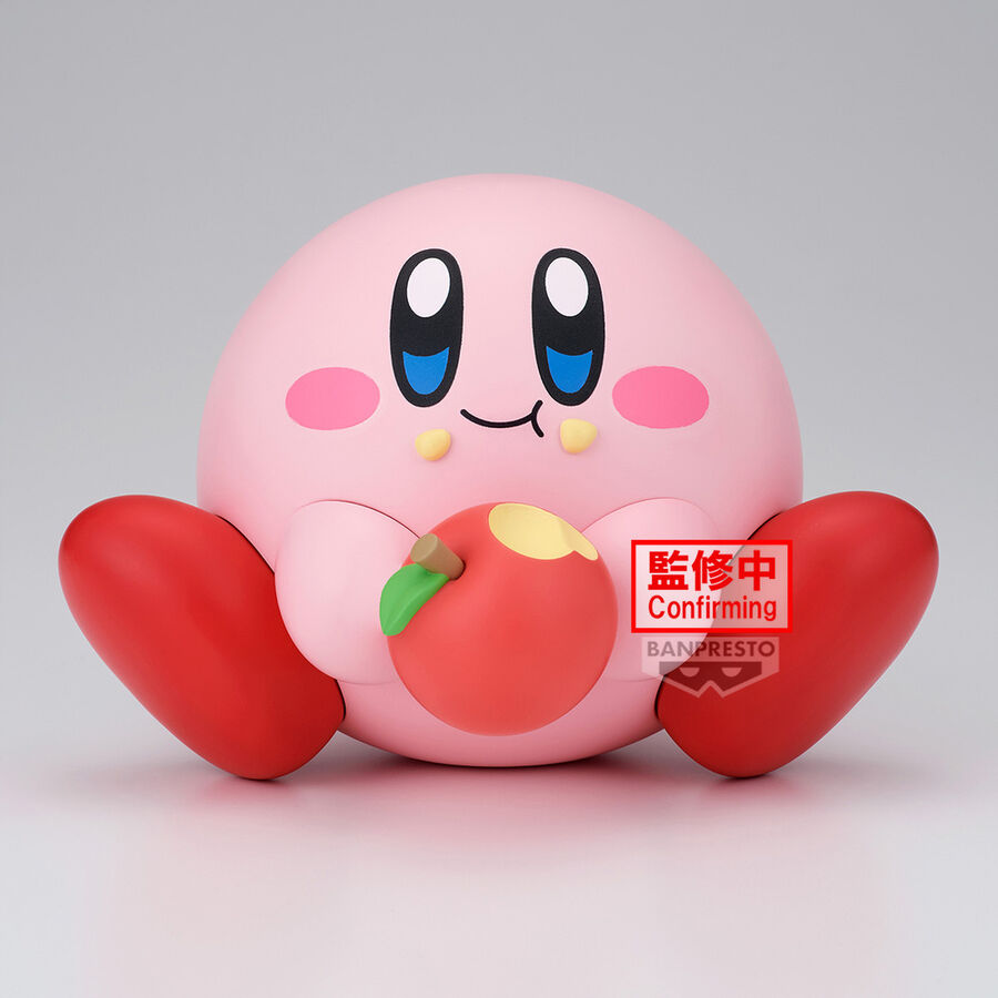 Figura Kirby Sofvimates rosa sentado con una manzana roja - 2