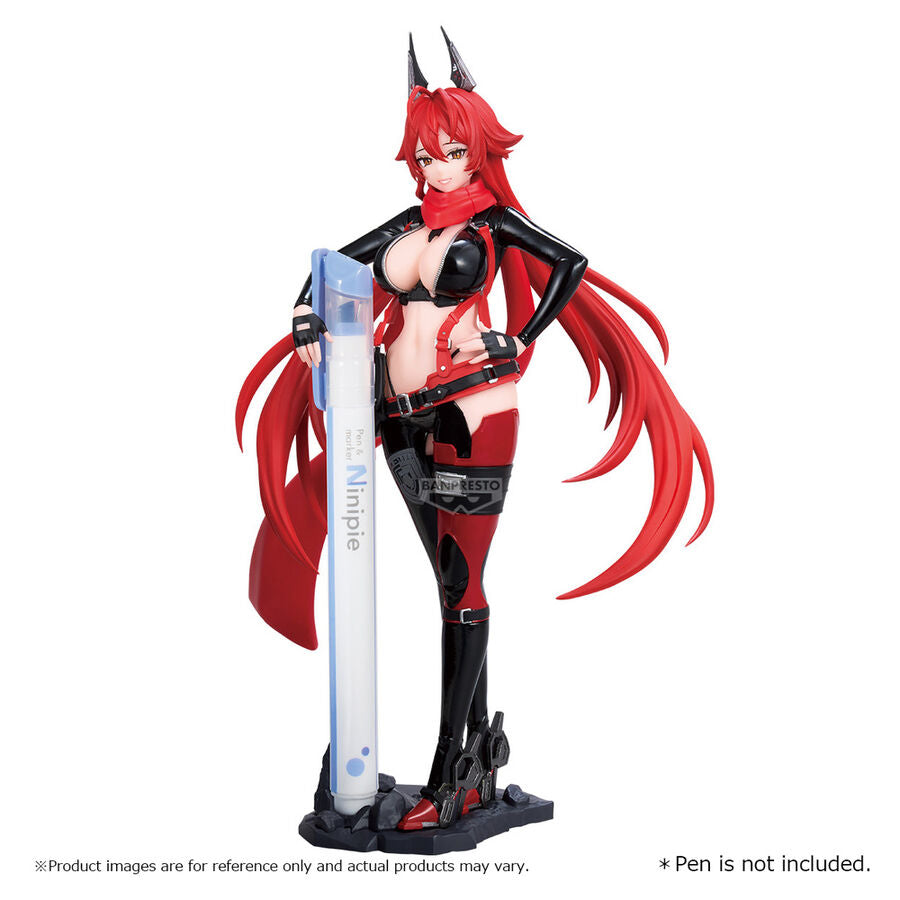 Figura BANPRESTO de Red Hood de Goddess of Victory: NIKKE con cabello rojo y base rocosa - 2