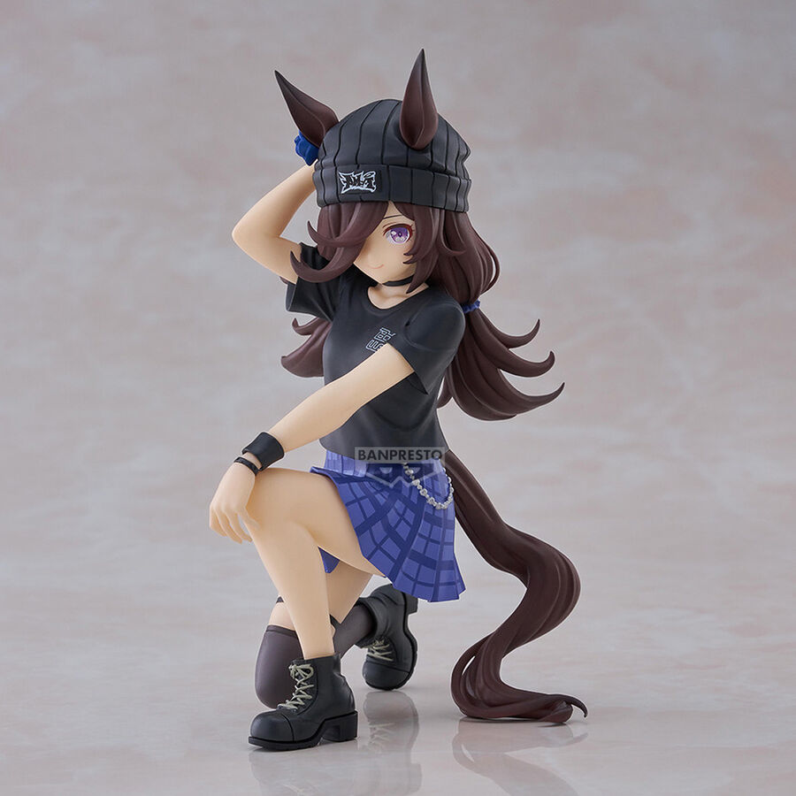 Figura de Rice Shower de Umamusume Pretty Derby con falda azul y botas negras - 2
