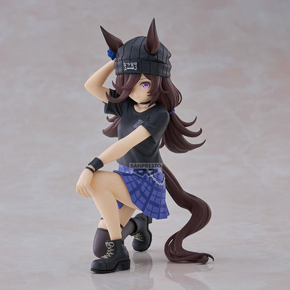 Figura de Rice Shower de Umamusume Pretty Derby con falda azul y botas negras - 2
