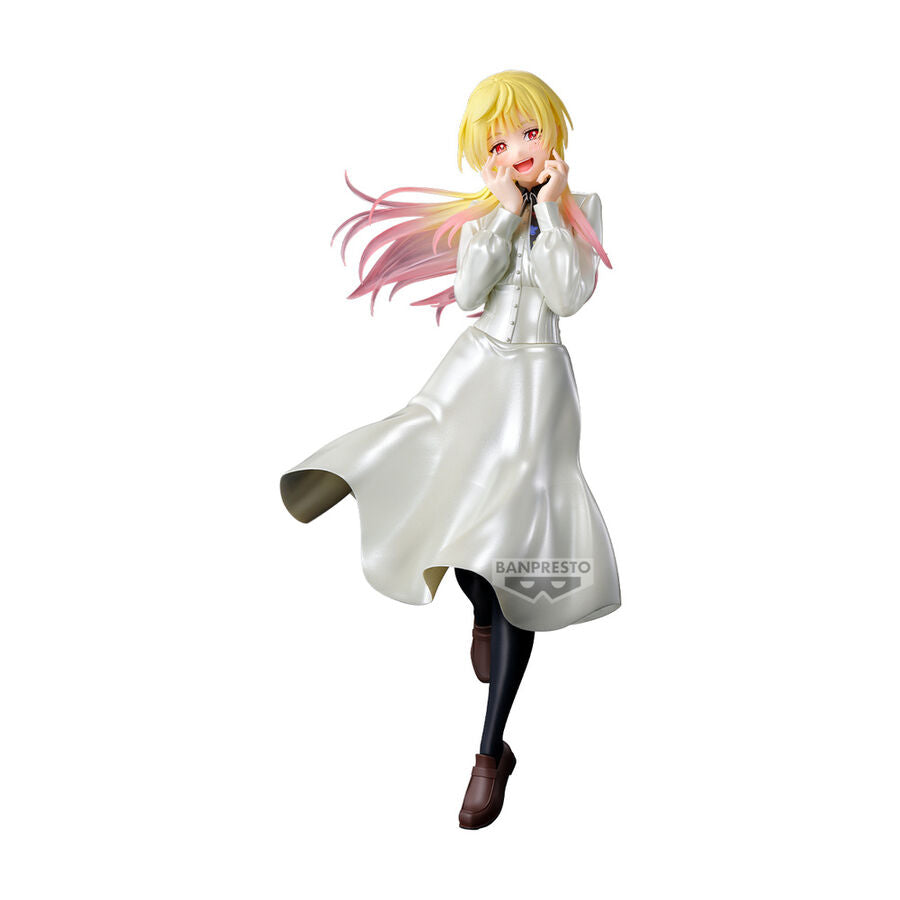 Figura de Mei Kinosaki de Marriagetoxin con vestido blanco y cabello rubio y rosado - 2
