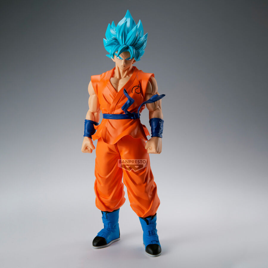 Figura Banpresto Grandista de Son Goku Super Saiyan God Super Saiyan con cabello azul y uniforme naranja - 2