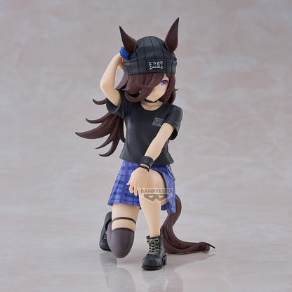 Figura de Rice Shower de Umamusume Pretty Derby con falda azul y botas negras - 3