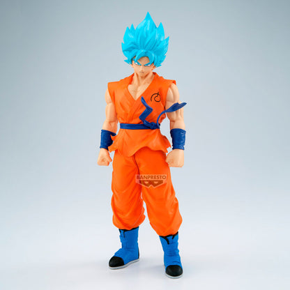 Figura Banpresto Grandista de Son Goku Super Saiyan God Super Saiyan con cabello azul y uniforme naranja - 3