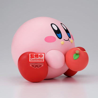 Figura Kirby Sofvimates rosa sentado con una manzana roja - 4