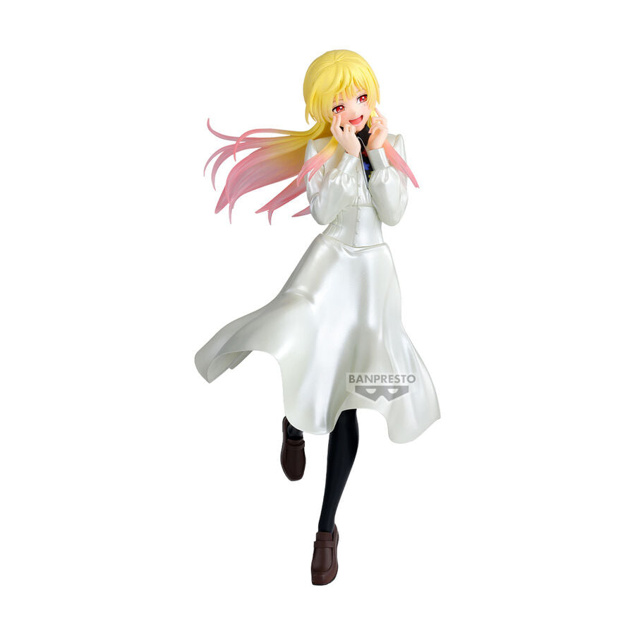 Figura de Mei Kinosaki de Marriagetoxin con vestido blanco y cabello rubio y rosado - 4