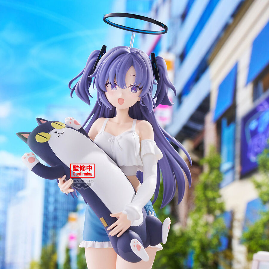 Figura de Yuuka de Blue Archive con cabello morado y detalle felino - 5