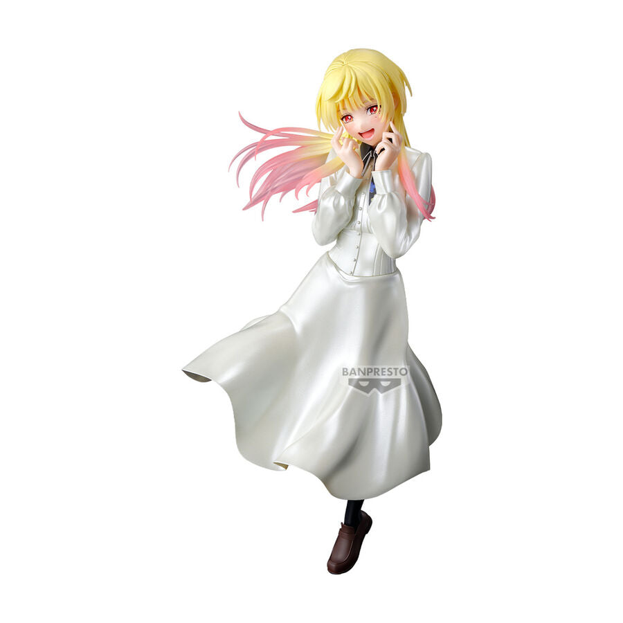 Figura de Mei Kinosaki de Marriagetoxin con vestido blanco y cabello rubio y rosado - 5