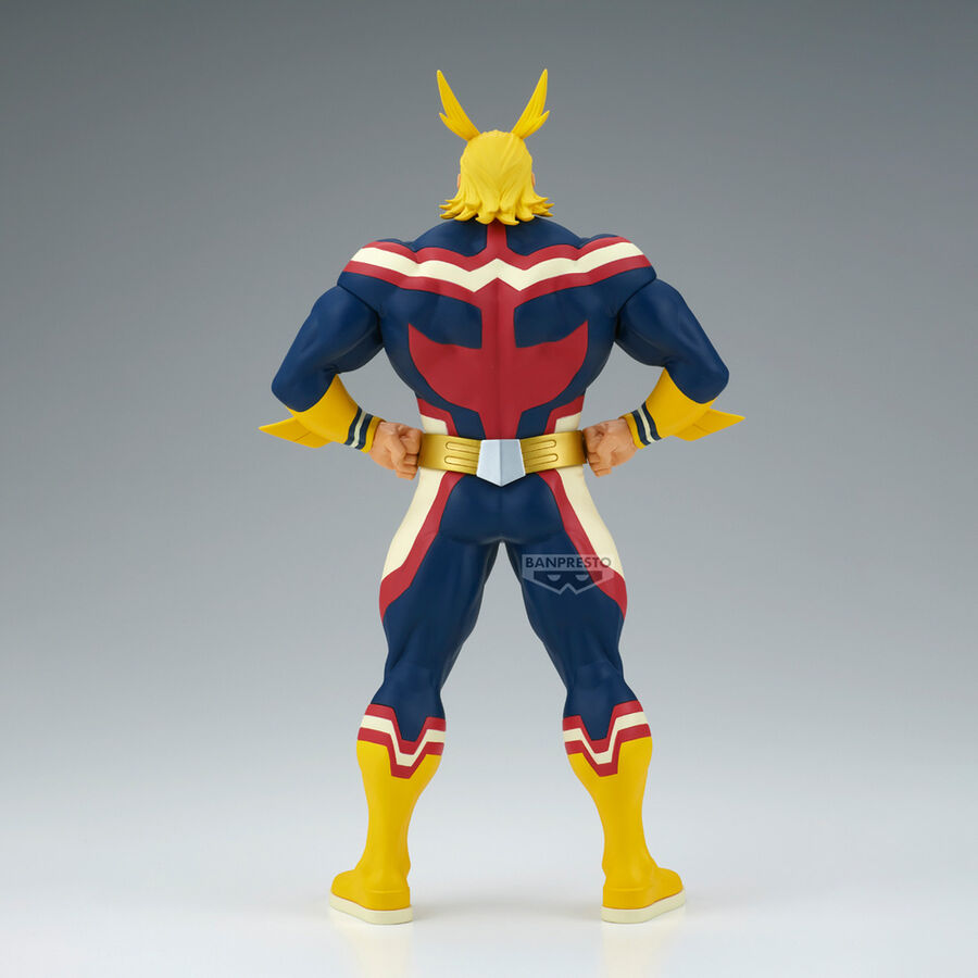 Figura de All Might de My Hero Academia con traje azul, rojo, blanco y amarillo - 5