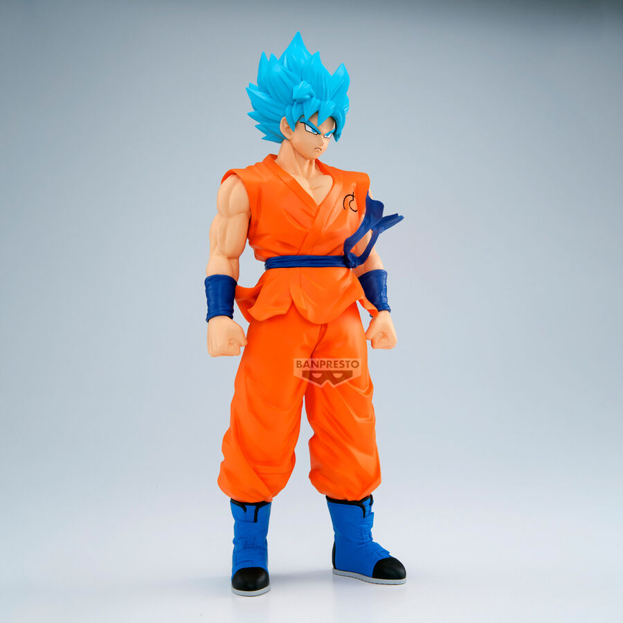 Figura Banpresto Grandista de Son Goku Super Saiyan God Super Saiyan con cabello azul y uniforme naranja - 5