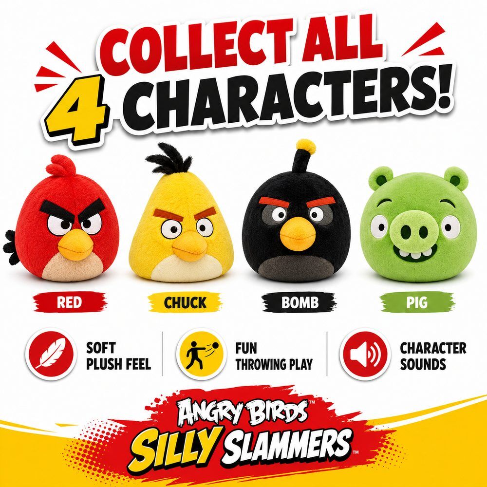 Peluches Angry Birds Silly Slammers surtidos de 8 cm - 2