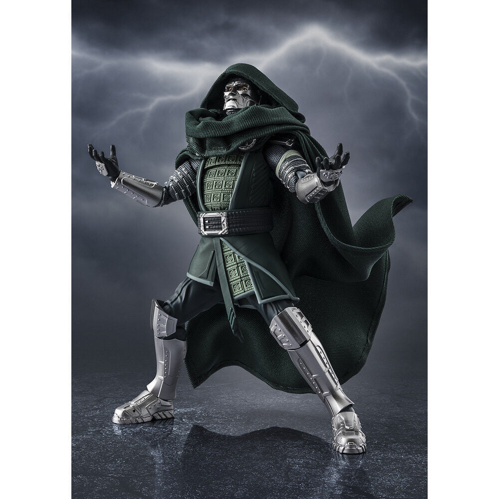 Figura articulada de Doctor Doom con armadura, máscara, capucha y capa oscura - 2