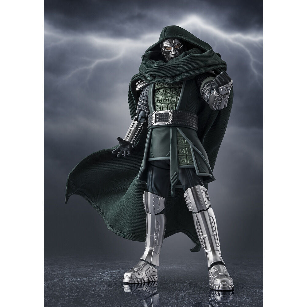 Figura articulada de Doctor Doom con armadura, máscara, capucha y capa oscura - 5