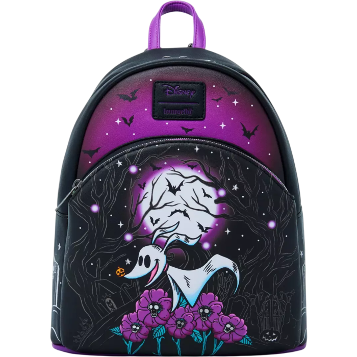 Mochila Disney Loungefly de Zero con diseño lunar morado y negro