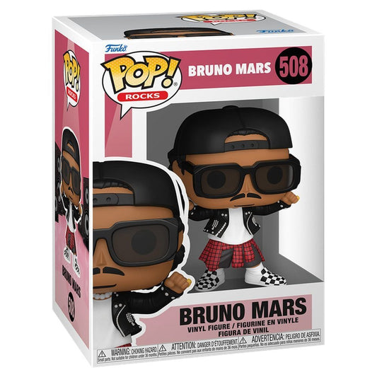 Figura Funko POP de Bruno Mars con gorra, gafas y chaqueta negra - 2