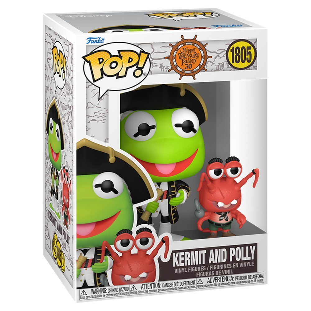 Figura Funko POP! de Kermit y Polly en caja de Muppet Treasure Island