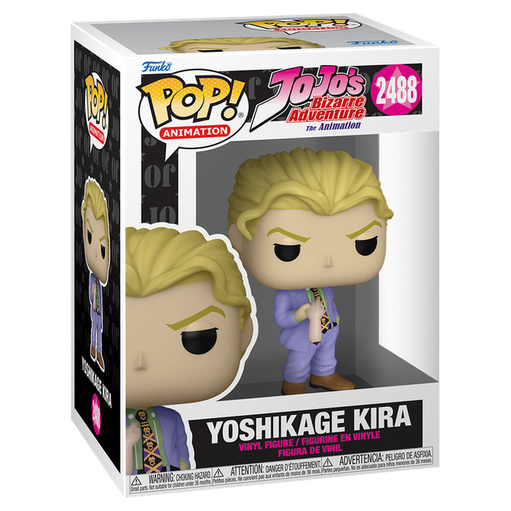 Figura Funko POP de Yoshikage Kira en caja de JoJo's Bizarre Adventure