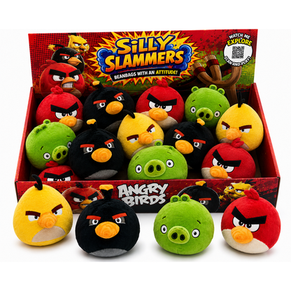 Peluche Angry Birds Silly Slammers surtido con pájaros y cerdo