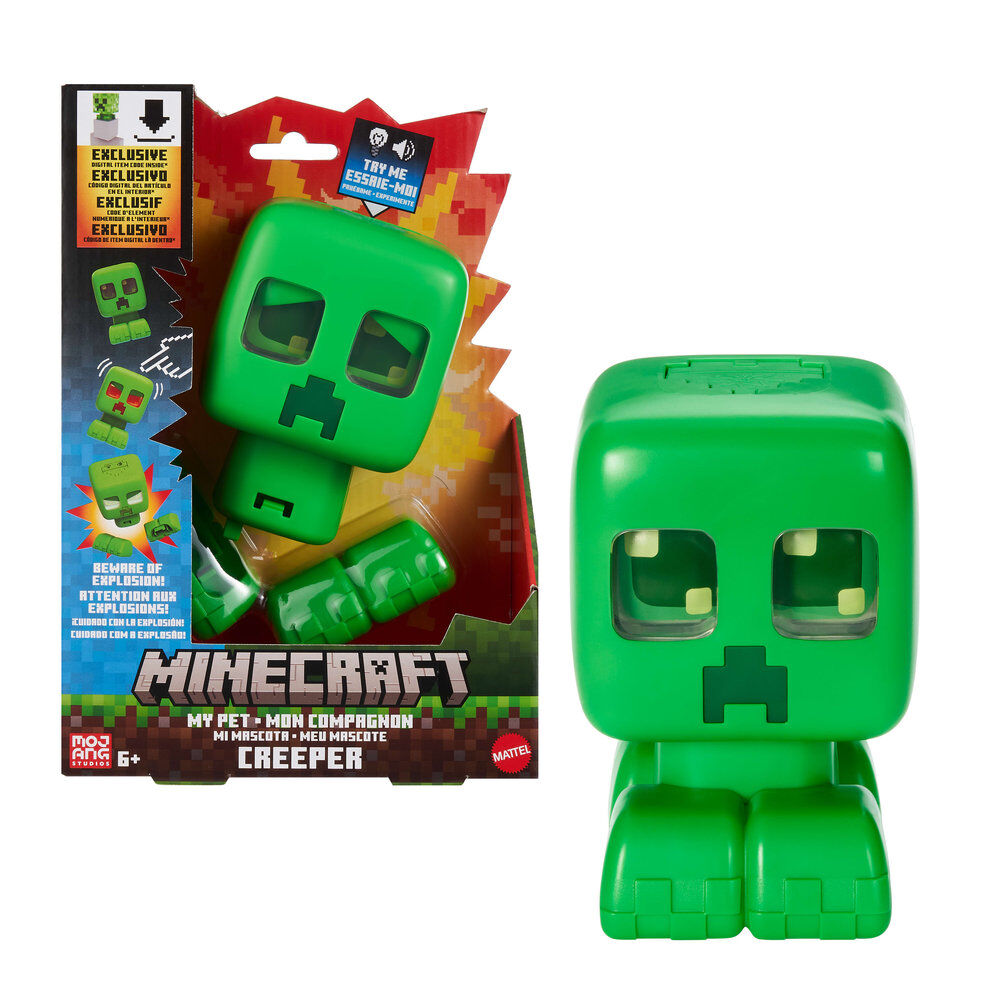 Figura verde interactiva Mi Mascota Creeper de Minecraft