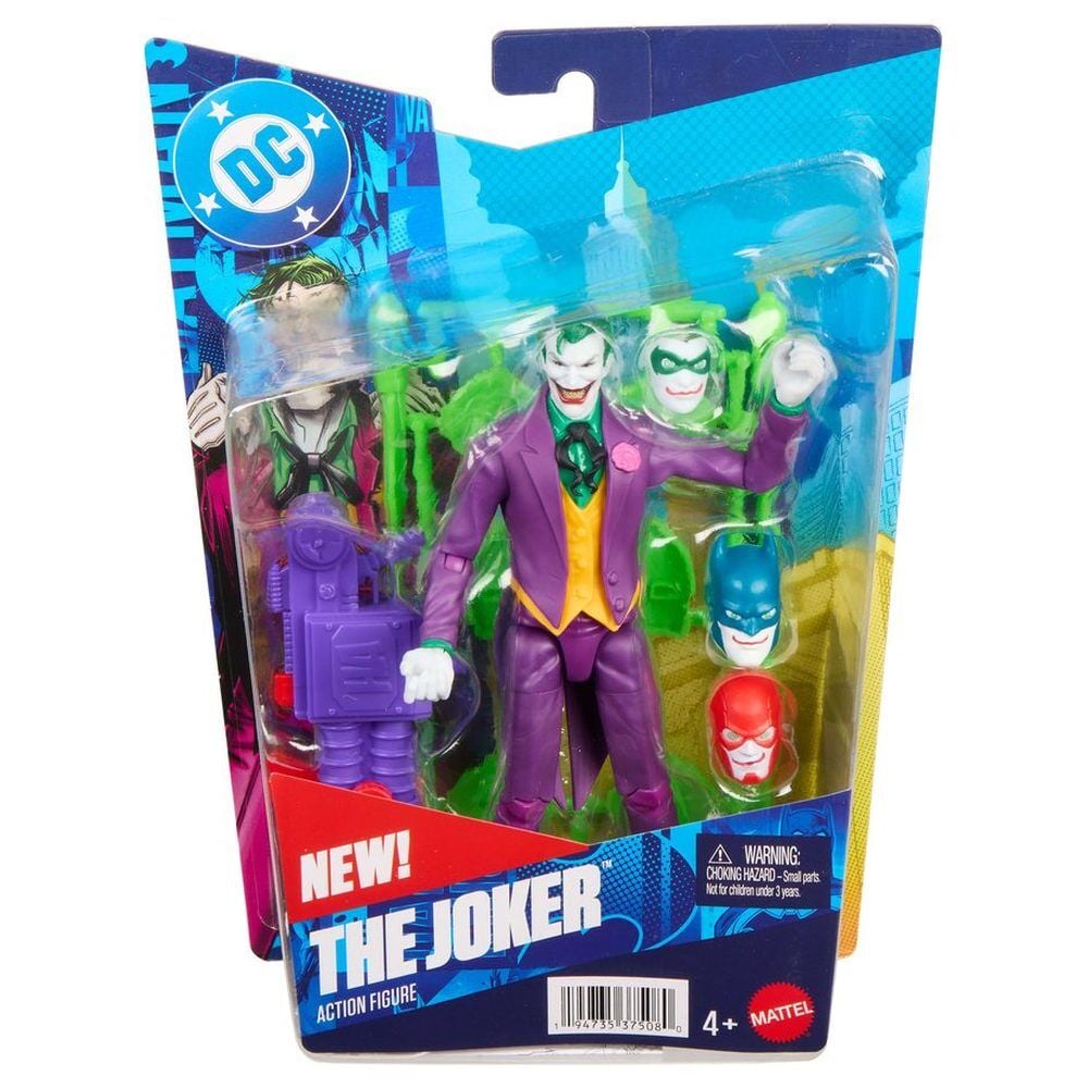 Figura articulada de The Joker de DC Comics con accesorios