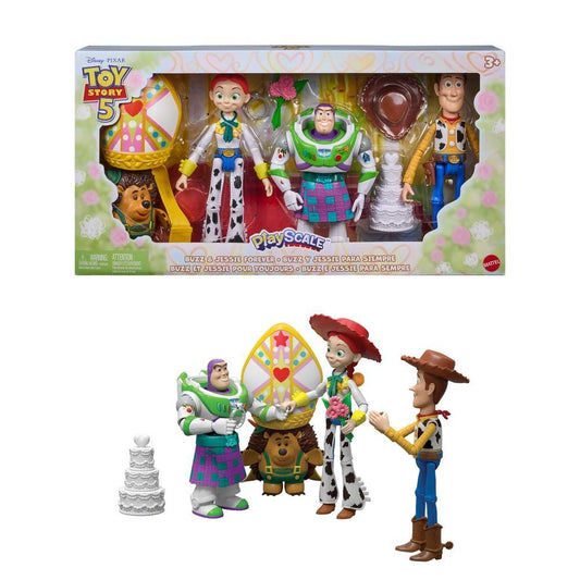 Blíster Mattel con cuatro figuras de Toy Story 5 y accesorios