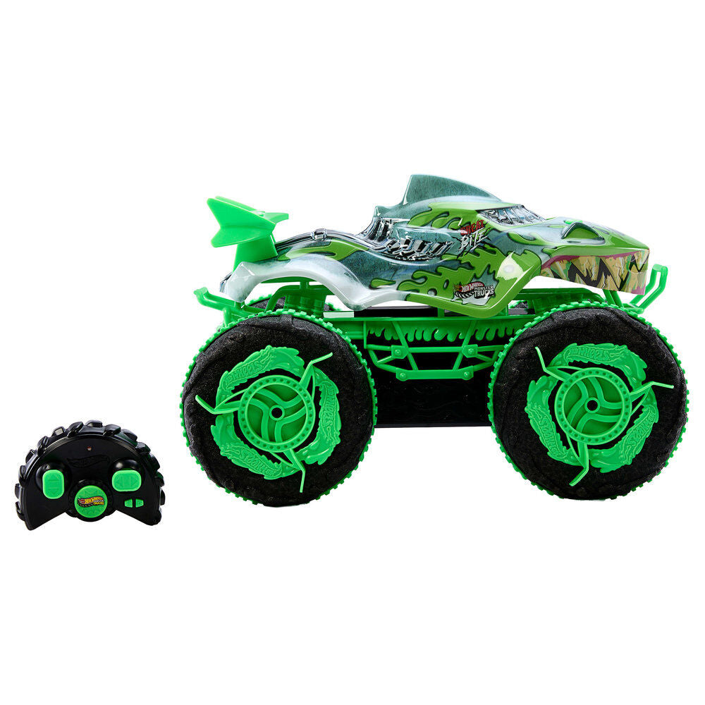 Monster truck Hot Wheels Mutant Chaos verde con mando radiocontrol - 2