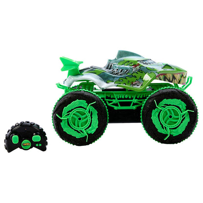 Monster truck Hot Wheels Mutant Chaos verde con mando radiocontrol - 2