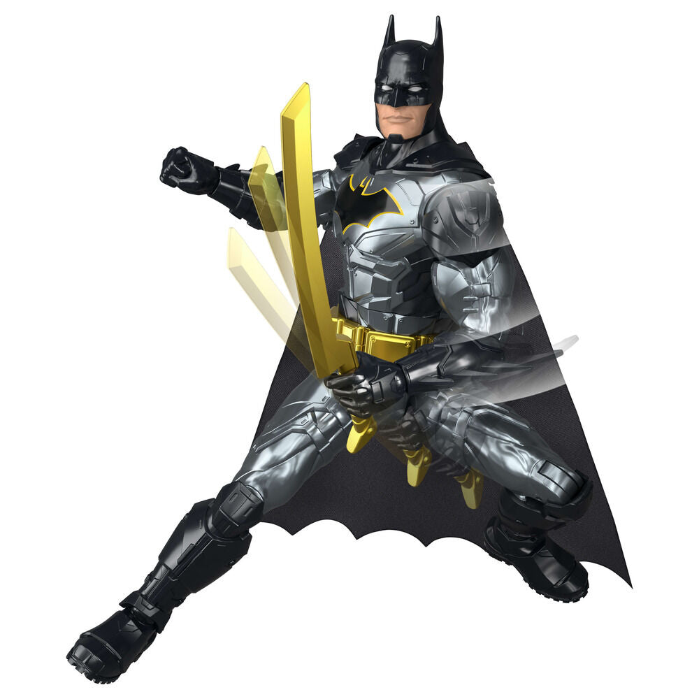 Figura Batman DC Universe de 30 cm con capa, armas y cinturón amarillo - 3