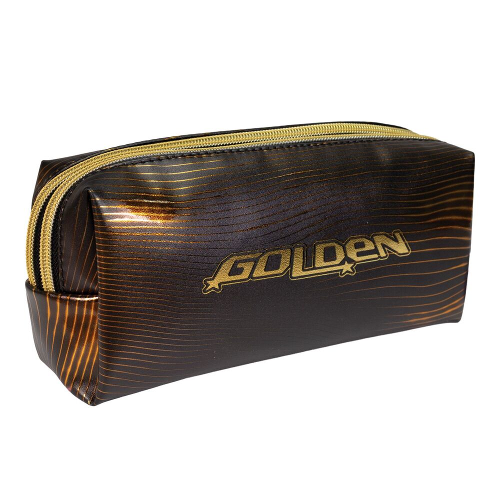 Portatodo Golden KPop Demon Hunters negro y dorado con tres personajes - 2