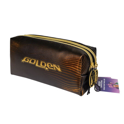 Portatodo Golden KPop Demon Hunters negro y dorado con tres personajes - 4