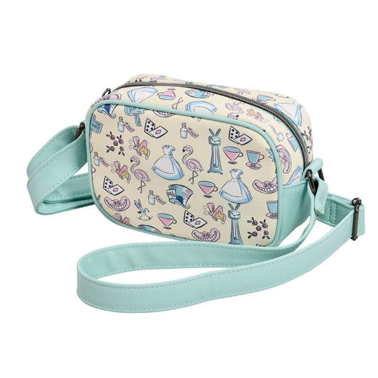 Bolso bandolera Loungefly de Alicia en el País de las Maravillas Disney con estampado pastel - 3