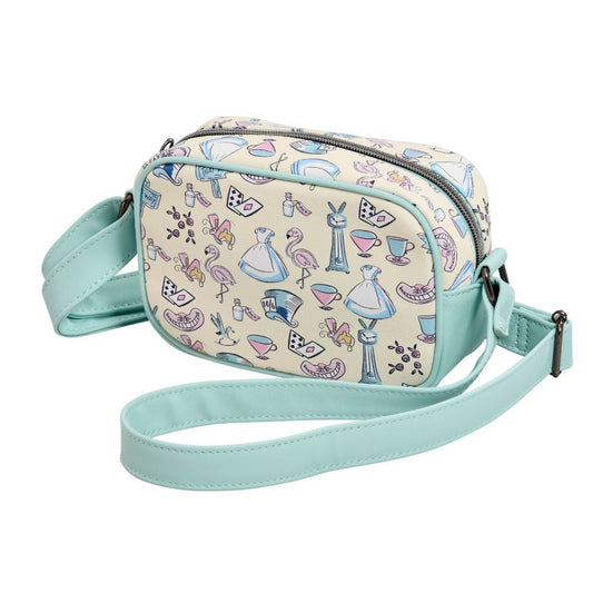 Bolso bandolera Loungefly de Alicia en el País de las Maravillas Disney con estampado pastel - 3